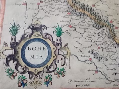 historická mapa lokality Bolsena s vyznačením baziliky sv. Kristíny