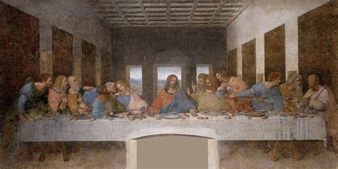 Leonardo da Vinci - Posledná večera (detail).