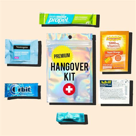 Hangover kit pre svadobných hostí.