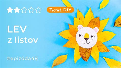 detská dekorácia lev z listov