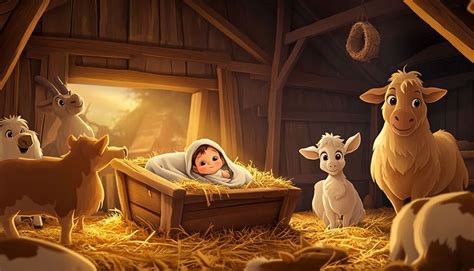 Ilustrácia s kresťanskou tematikou, napr. narodenie Ježiša