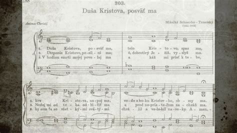 infografika s textom modlitby Duša Kristova (Anima Christi)