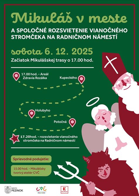 deti s Mikulášom, anjelom a čertom