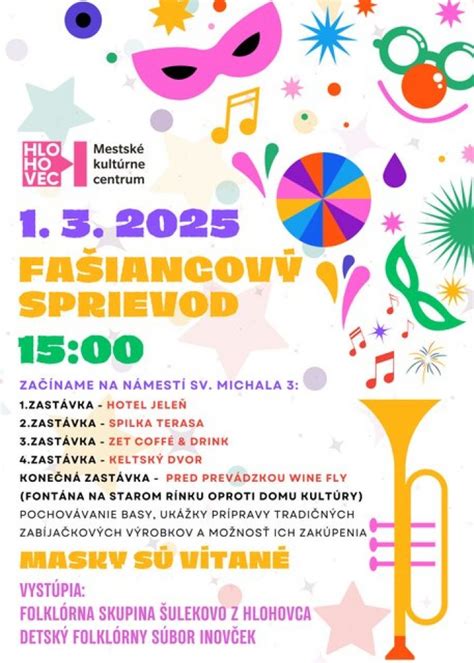 Farebný maškarný sprievod počas fašiangového obdobia