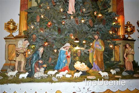 Ilustrácia malého Ježiška v jasličkách s hviezdou nad hlavou