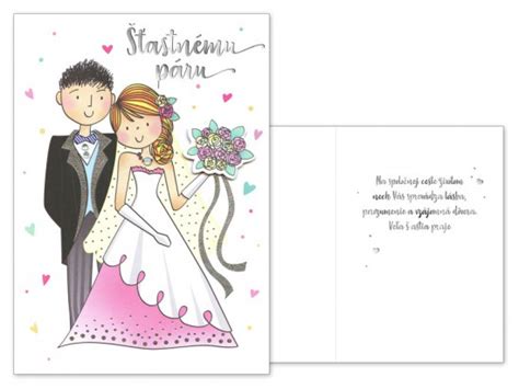 Ilustrácia páru píšuceho si svadobné blahoželanie