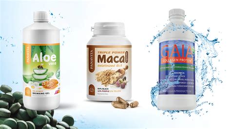 Produktové foto: rôzne prírodné doplnky stravy