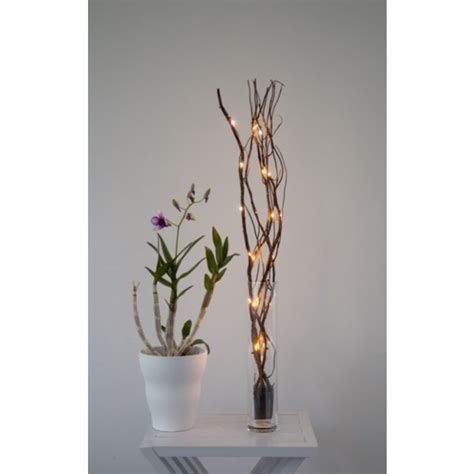 Štýlová dekorácia vŕby s LED osvetlením v studenej bielej farbe