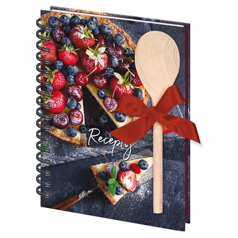 Zošit na recepty ozdobený mašličkou a vareškou