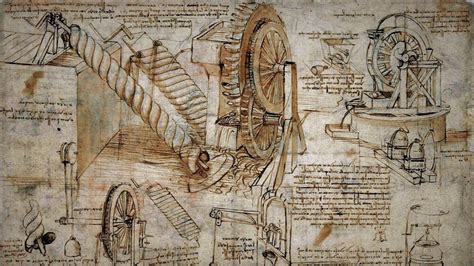 Portrét Leonarda da Vinciho a jeho najvýznamnejšie náčrty vynálezov