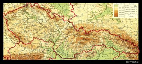 Mapa historických hraníc Československa s vyznačením Slovenska