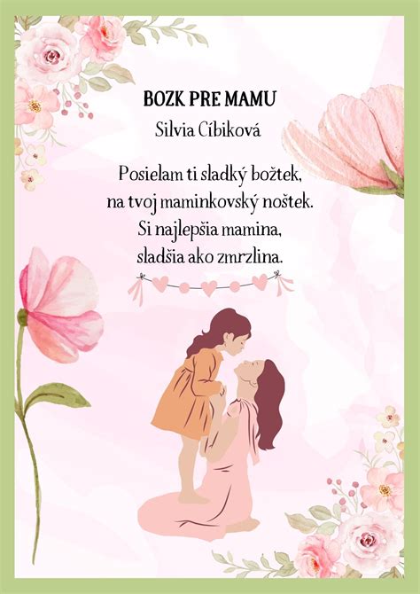 Dva kruhy s vyznaniami pre mamu, spojené v strede tak, aby sa dali otáčať.
