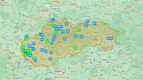 Mapa: Lokality predaja živých vianočných kaprov na Slovensku
