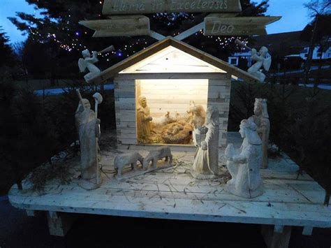 Fotografia dreveného betlehemu ako darčeka