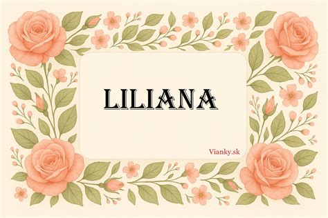 schematické zobrazenie pôvodu mena Liliana z latinského slova 