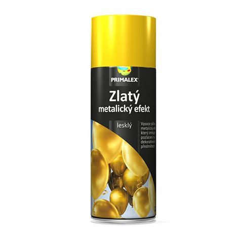 foto sprejovej plechovky Primalex Metalický sprej zlatý
