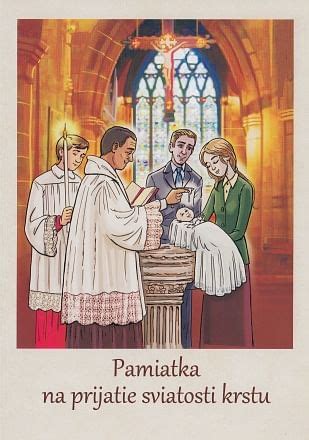 Informatívna infografika o význame a symbolike krstu ako prvej sviatosti