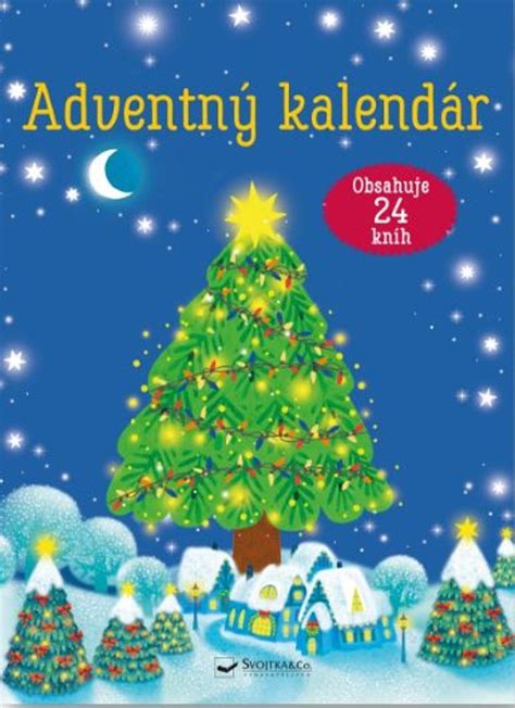 Otvorený knižný adventný kalendár s ilustráciou