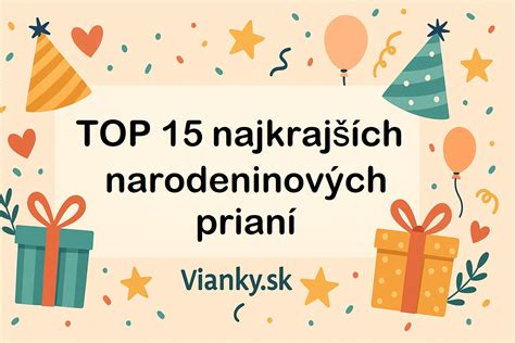 Ilustrácia rôznych narodeninových prianí a darčekov