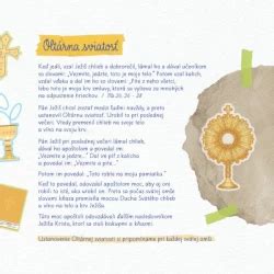 Koláž fotografií ilustrujúcich interiér knihy Moje prvé sväté prijímanie s priestorom na fotografie a ilustrácie