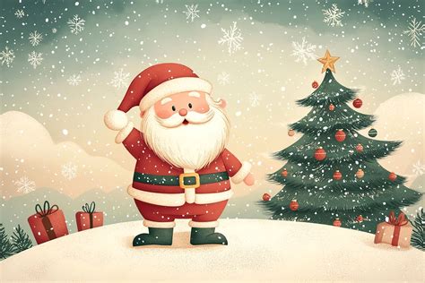 ilustrácia zimnej krajiny s vianočným stromčekom