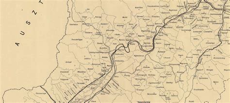 Mapa historického územia Mníchovej Lehoty s vyznačenými pôvodnými cestami a osadami