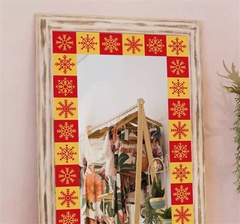 Ilustrácia snehových vločiek a vianočných ozdôb