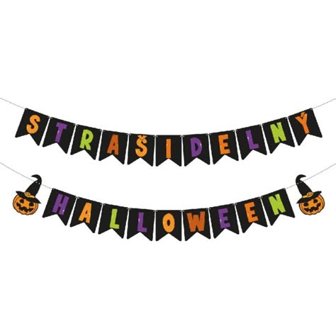 halloweenske girlandy a bannery