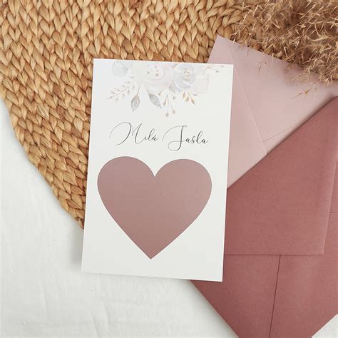 Originálna pozvánka pre družičku so stieracím srdiečkom