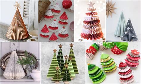 DIY vianočné stromčeky z papiera a šišiek