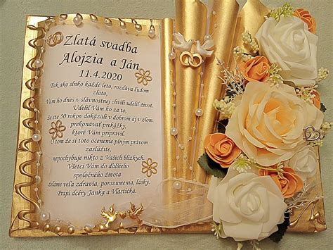 Ukážka šablóny na blahoželanie k zlatej svadbe