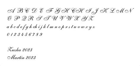 Ukážka rôznych typov písma vhodných na pozvánky