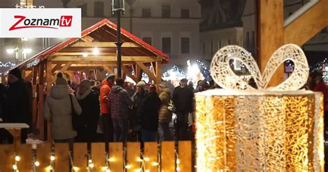 Detailná schéma vianočných trhov na Hornom a Dolnom námestí v Olomouci.