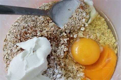 schéma prípravy zdravých ovsených sušienok s ovocím