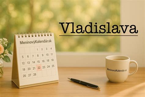 Kalendár so zvýrazneným dátumom 25. septembra ako symbol sviatku mena Vladislav