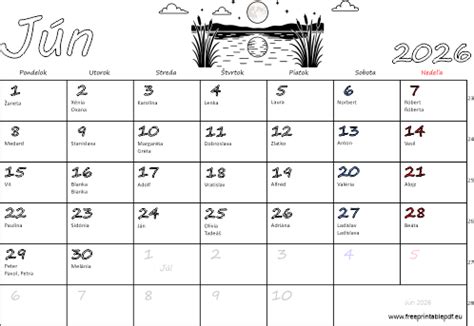 Ilustrácia kalendára s označenými meninami v mesiaci máj.