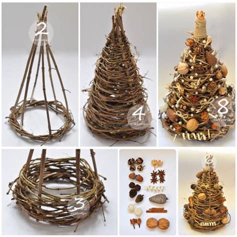 Návod na výrobu závesného vianočného stromčeka z prútia