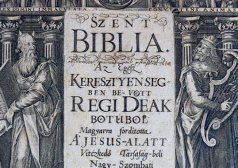 Fotografia titulnej strany Palkovičovho prekladu Biblie
