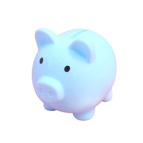 priehľadná detská pokladnička v tvare prasiatka naplnená mincami a bankovkami