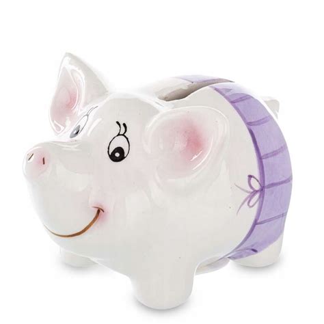 keramické prasiatko plné mincí a bankoviek