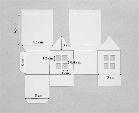 papierové domčeky na vianočnú dedinku