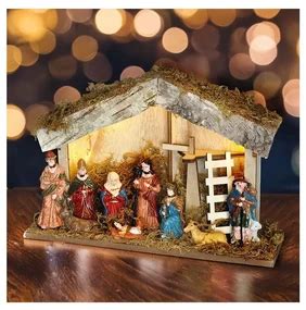 papierový betlehem ako vianočná dekorácia