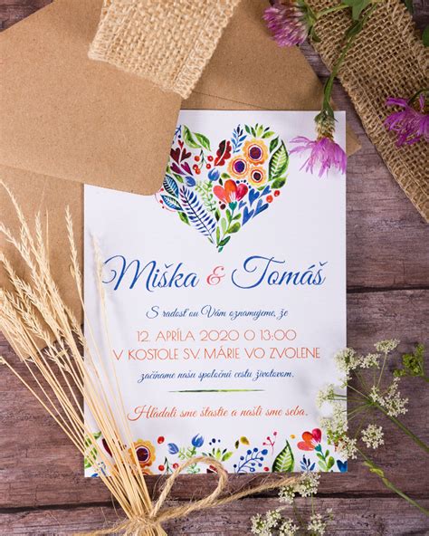 Ukážka metalického svadobného oznámenia s potlačou