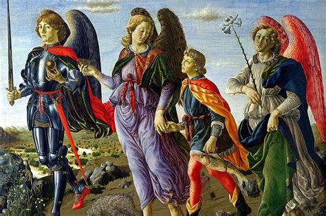 Ilustrácia: Traja archanjeli Michael, Rafael, Gabriel