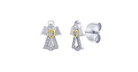 Produktové foto: Strieborné náušnice a náhrdelník s príveskom anjel Cassiel s Brilliance Zirconia