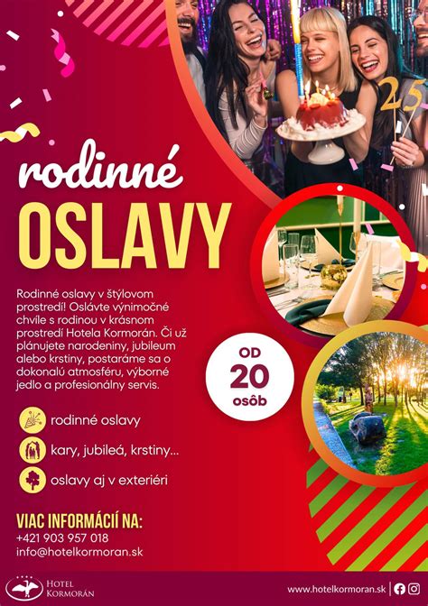 Infografika zobrazujúca kľúčové kroky plánovania oslavy: miesto, téma, jedlo a zábava