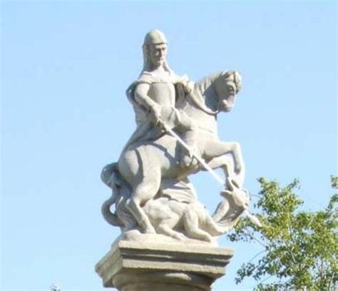 Ilustrácia svätého Juraja bojujúceho s drakom