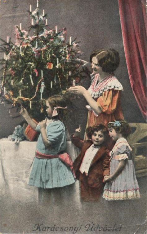 Ilustrácia historickej vianočnej pohľadnice z 19. storočia