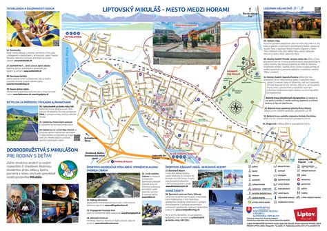 mapa Liptovského Jána s vyznačenými atrakciami