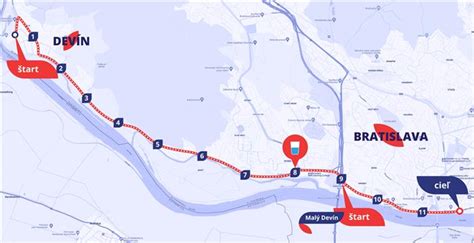 Mapa trate Mikulášskeho behu (ilustračná)